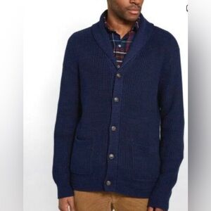 Polo Ralph Lauren navy cotton Shawl-Collar Cardigan Sweater size xl